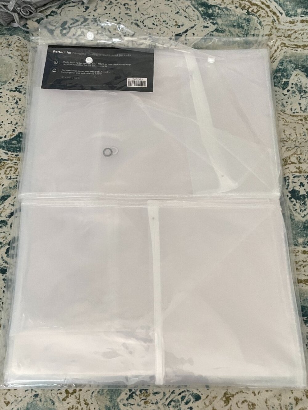 The Container Store Hanging Suit Bag Clear-NWT - Picture 3 of 4
